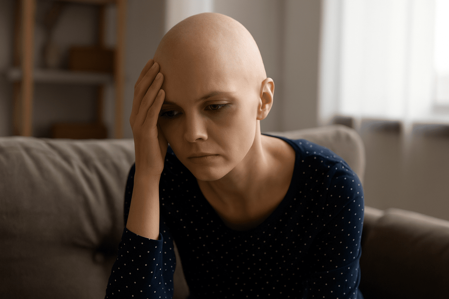 Man and woman examining hair while looking at various medications on a table — illustrating medications that cause hair loss.